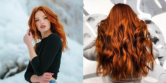 femme cheveux roux copper hair